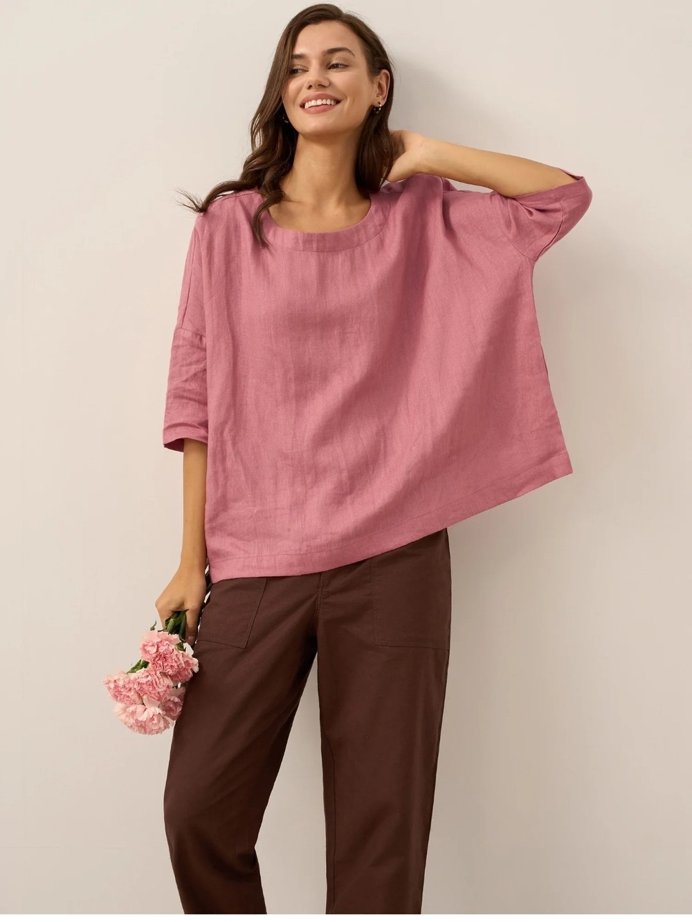 Lintico Linen Boatneck Top